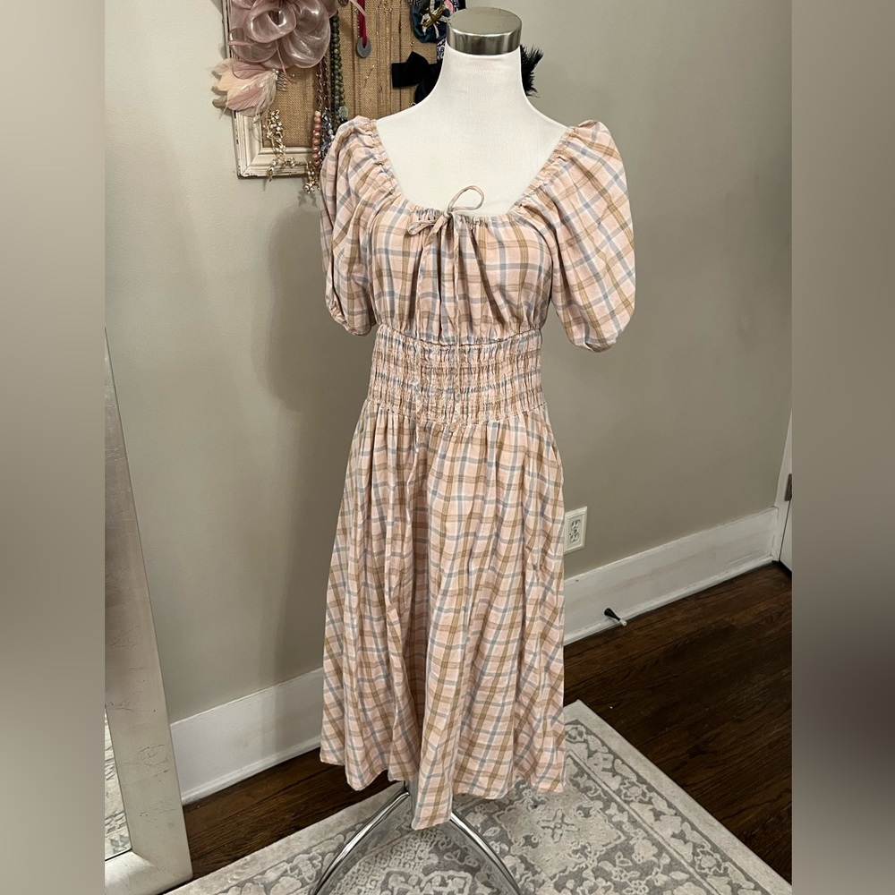 Calista Plaid Dress